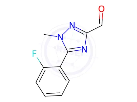 Chemical structure of 5-(2-fluorophenyl)-1-methyl-1,2,4-triazole-3-carbaldehyde