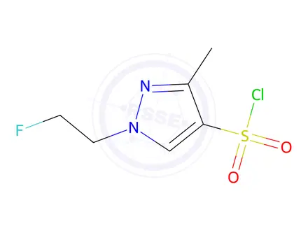 Chemical structure of 1-(2-Fluoroethyl)-3-methyl-1H-pyrazole-4-sulfonyl chloride