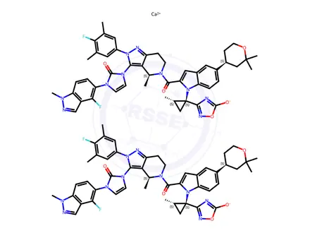 Chemical structure of Orforglipron Calcium