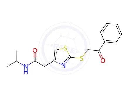 Chemical structure of N-Isopropyl-2-(2-((2-oxo-2-phenylethyl)thio)thiazol-4-yl)acetamide