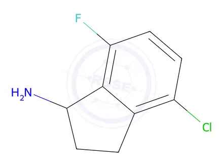 Chemical structure of 4-CHLORO-7-FLUOROINDANYLAMINE