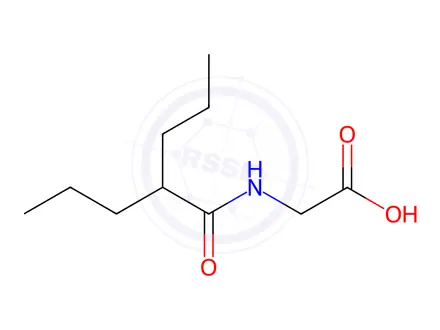 Chemical structure of N-Valproylglycine