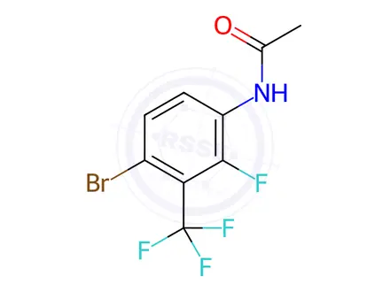 Chemical structure of Acetamide, N-[4-bromo-2-fluoro-3-(trifluoromethyl)phenyl]-