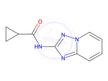 Chemical structure of N-[1,2,4]Triazolo[1,5-a]pyridin-2-ylcyclopropanecarboxamide