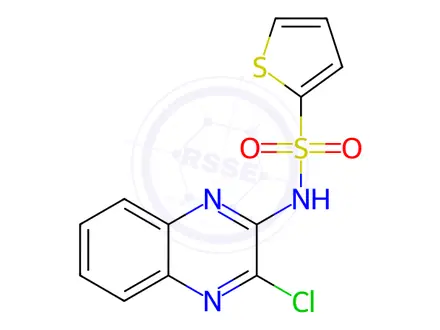 Chemical structure of n-(3-Chloroquinoxalin-2-yl)thiophene-2-sulfonamide
