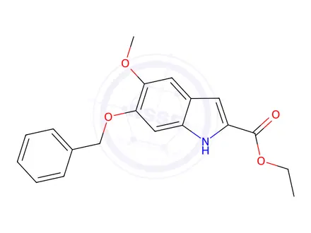 Chemical structure of 6-Benzyloxy-5-methoxy-1H-indole-2-carboxylic acid ethyl ester