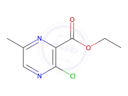 Chemical structure of Ethyl 3-chloro-6-methylpyrazine-2-carboxylate