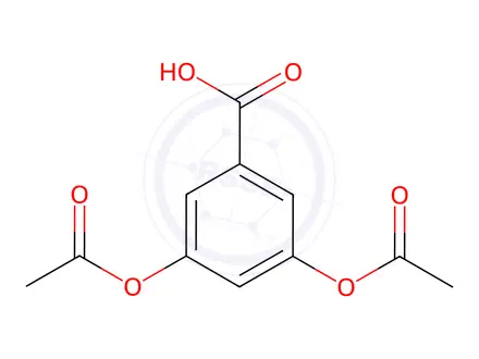 Chemical structure of 3,5-Diacetoxybenzoic Acid