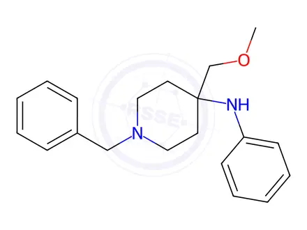 Chemical structure of 1-Benzyl-4-phenylamino-4-(methoxymethyl)piperidine