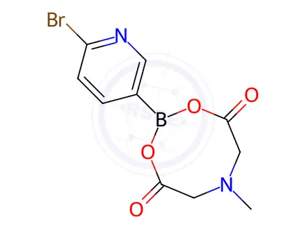 Chemical structure of 2-(6-Bromopyridin-3-yl)-6-methyl-1,3,6,2-dioxazaborocane-4,8-dione