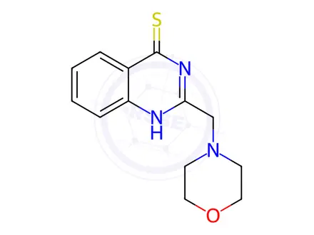 Chemical structure of 2-(Morpholin-4-ylmethyl)quinazoline-4-thiol