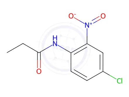 Chemical structure of N-(4-chloro-2-nitrophenyl)propionamide