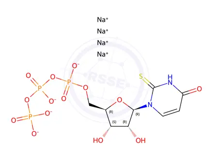 Chemical structure of 2-ThioUTP Tetrasodium Salt