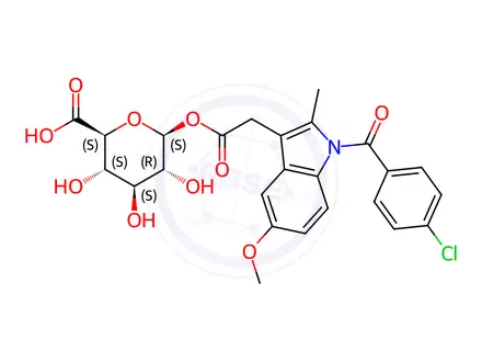 Chemical structure of Indomethacin Acyl-β-D-glucuronide