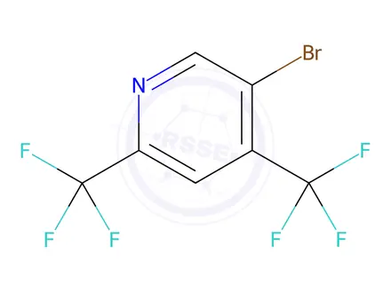 Chemical structure of 5-Bromo-2,4-Bis(trifluoromethyl)pyridine