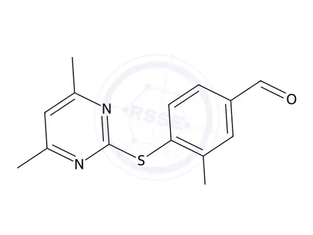 Chemical structure of 4-((4,6-Dimethylpyrimidin-2-yl)thio)-3-nitrobenzaldehyde