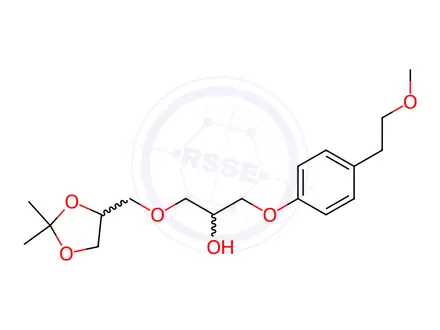 Chemical structure of 1-[(2,2-Dimethyl-1,3-dioxolan-4-yl)methoxy]-3-[4-(2-methoxyethyl)phenoxy]-2-propanol