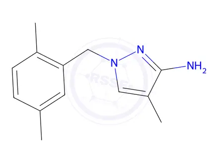 Chemical structure of 1-(2,5-Dimethylbenzyl)-4-methyl-1H-pyrazol-3-amine