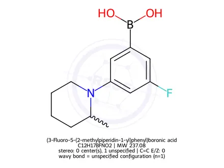 Chemical structure of (3-Fluoro-5-(2-methylpiperidin-1-yl)phenyl)boronic acid