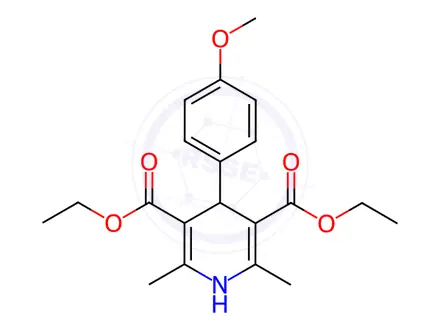 Chemical structure of 4-(4-Methoxyphenyl)-2,6-dimethyl-1,4-dihydropyridine-3,5-bis(carboxylic acid ethyl) ester
