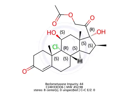 Chemical structure of Beclometasone Impurity 44