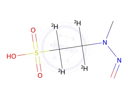 Chemical structure of N-Nitroso-N-Methyl-Taurine-d4