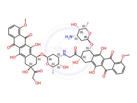 Chemical structure of Doxorubicin Dimer Impurity 1