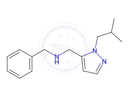 Chemical structure of benzyl[(1-isobutyl-1H-pyrazol-5-yl)methyl]amine