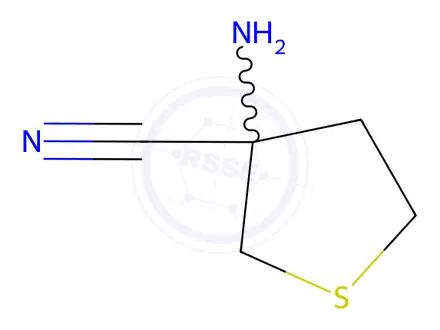 Chemical structure of 3-aminothiolane-3-carbonitrile