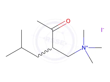 Chemical structure of 2-Acetyl-N,N,N,4-tetramethyl-1-pentanaminium Iodide