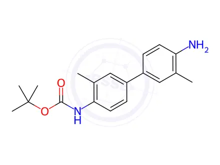 Chemical structure of Carbamic acid, (4'-amino-3,3'-dimethyl[1,1'-biphenyl]-4-yl)-,1,1-dimethylethyl ester