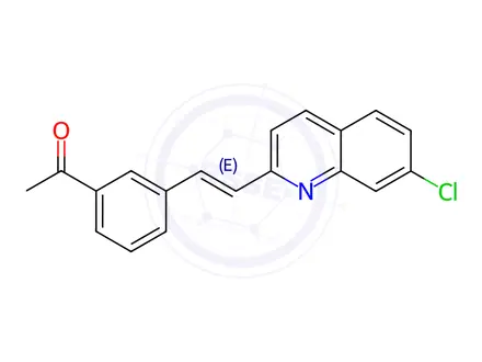 Chemical structure of (E)-1-(3-(2-(7-chloroquinolin-2-yl)vinyl)phenyl)ethan-1-one