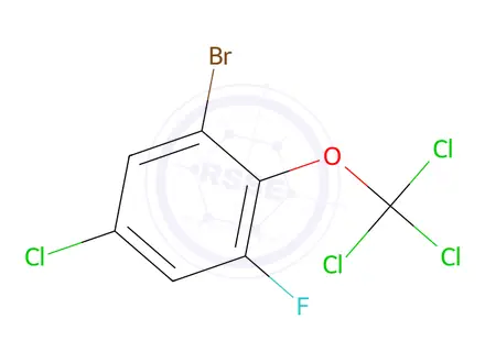 Chemical structure of 1-Bromo-5-chloro-3-fluoro-2-(trichloromethoxy)benzene