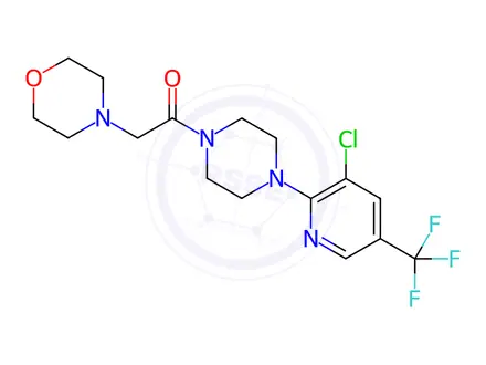 Chemical structure of 1-{4-[3-chloro-5-(trifluoromethyl)-2-pyridinyl]piperazino}-2-morpholino-1-ethanone