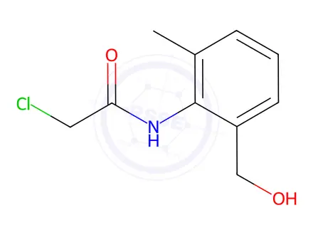 Chemical structure of 2-chloro-N-(2-(hydroxymethyl)-6-methylphenyl)acetamide