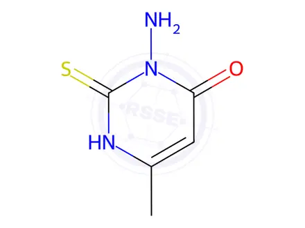 Chemical structure of 3-amino-6-methyl-2-sulfanylidene-1H-pyrimidin-4-one