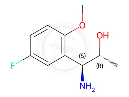 Chemical structure of (1S,2R)-1-AMINO-1-(5-FLUORO-2-METHOXYPHENYL)PROPAN-2-OL