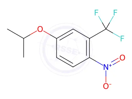 Chemical structure of Benzene, 4-(1-methylethoxy)-1-nitro-2-(trifluoromethyl)-
