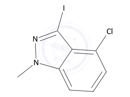 Chemical structure of 4-Chloro-3-iodo-1-methyl-1H-indazole
