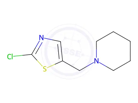 Chemical structure of 1-[(2-Chloro-1,3-thiazol-5-yl)methyl]piperidine