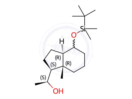 Chemical structure of (1S)-1-((1S,3aR,7aR)-4-(tert-butyldiMethylsilyloxy)-7a-Methyloctahydro-1H-inden-1-yl)ethanol