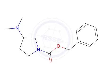 Chemical structure of (R)-1-CBZ-3-(DIMETHYLAMINO) PYRROLIDINE