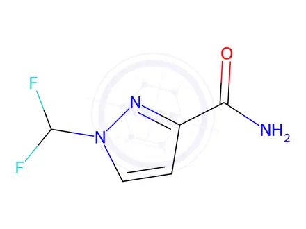 Chemical structure of 1-(difluoromethyl)-1H-pyrazole-3-carboxamide