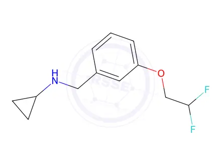 Chemical structure of N-(3-(2,2-difluoroethoxy)benzyl)cyclopropanamine