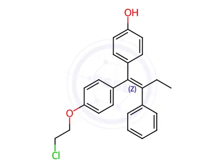 Chemical structure of (E/Z)-1-[4-(2-Chloroethoxy)phenyl]-1-(4-hydroxyphenyl)-2-phenyl-1-butene