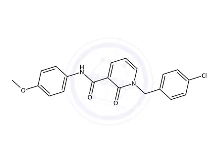 Chemical structure of 1-(4-Chlorobenzyl)-N-(4-methoxyphenyl)-2-oxo-1,2-dihydropyridine-3-carboxamide