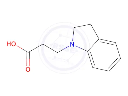 Chemical structure of 3-[2,3-Dihydro-1-(1H)-indole]propanoic Acid