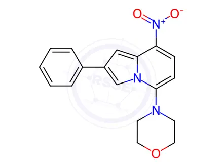 Chemical structure of 4-(8-Nitro-2-phenylindolizin-5-yl)morpholine