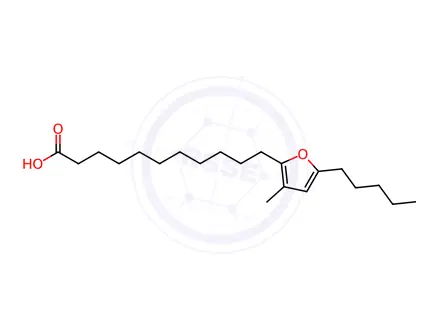 Chemical structure of 3-Methyl-5-pentyl-2-furanundecanoic Acid