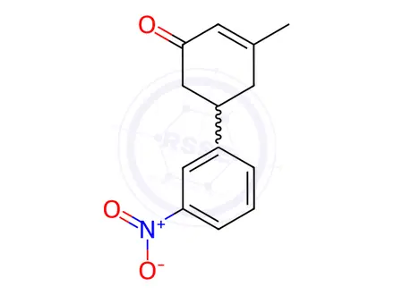 Chemical structure of 3-Methyl-5-(3-nitrophenyl)cyclohex-2-en-1-one